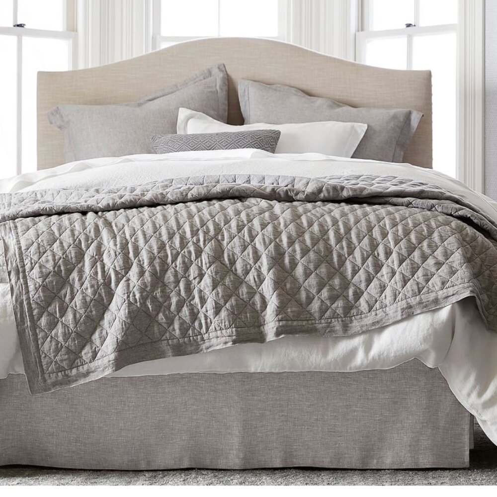 Pottery Barn Belgian Flax Linen Bed Skirt